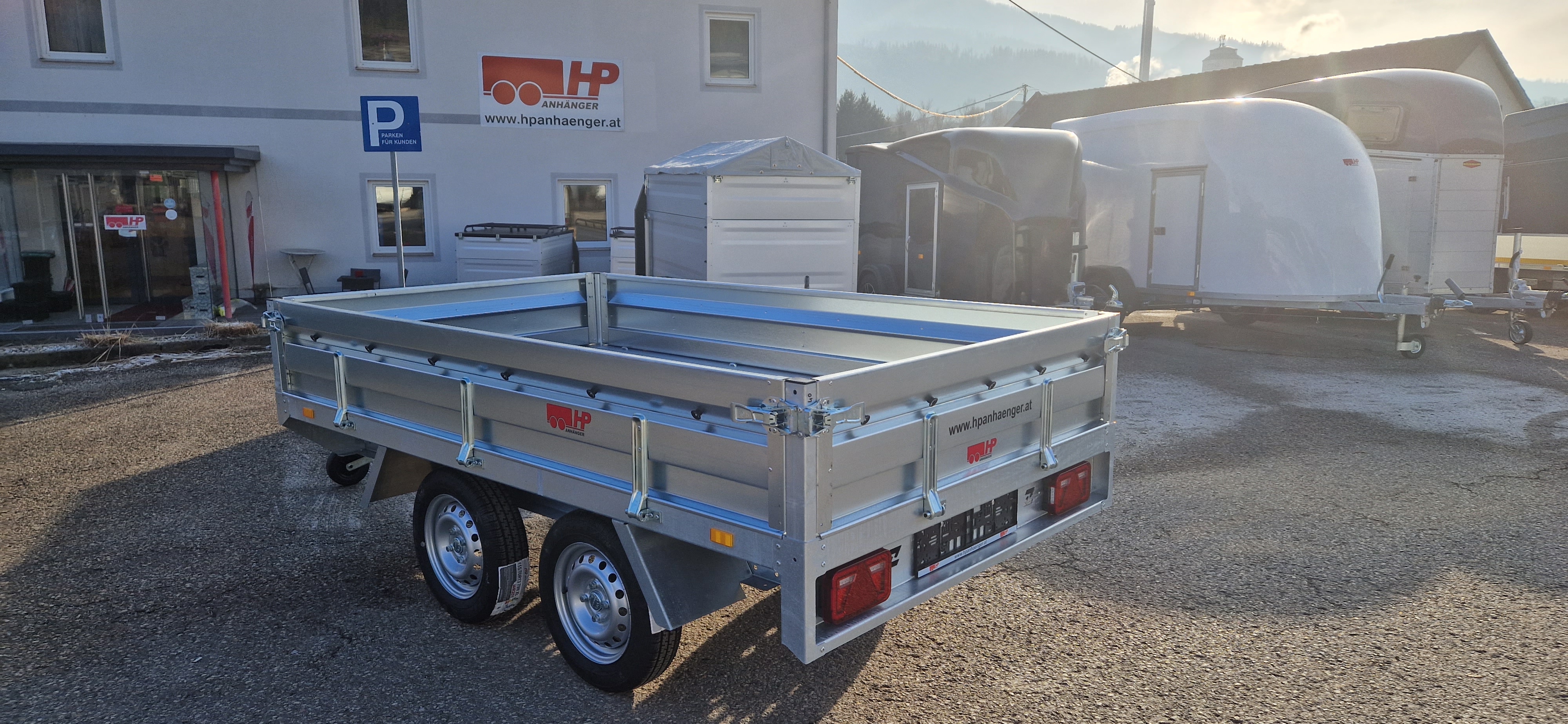 PKW-Anhänger, Tandemanhänger, HP 752715/2 LH Hochlader Tandem ungebremst 750 kg, 2650 x 1500 x 350 mm